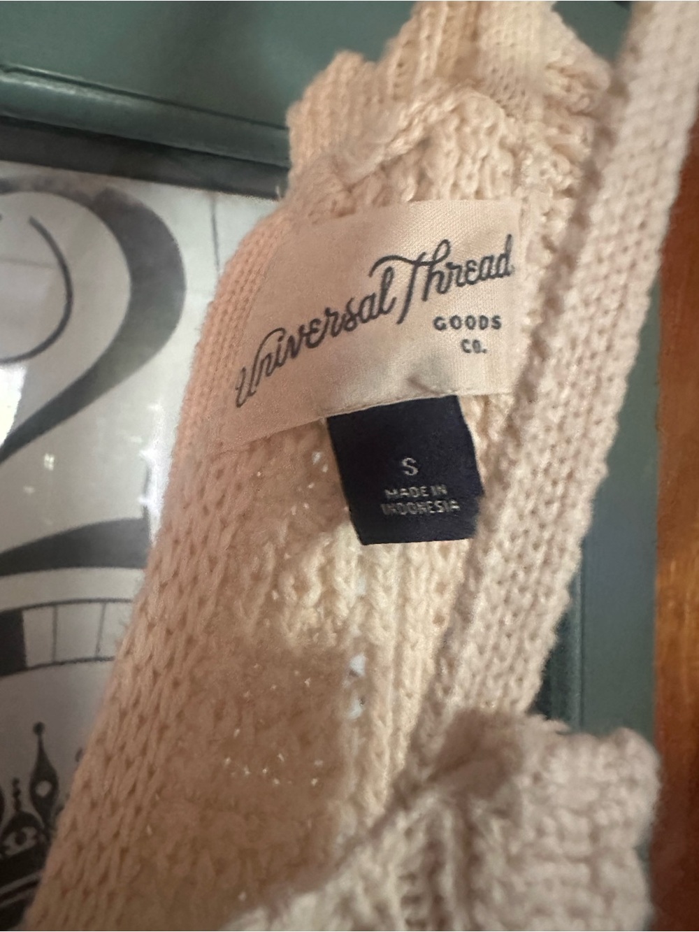 Universal Thread Cream Crochet Knit Jumpsuit Romper - Picture 3 of 5
